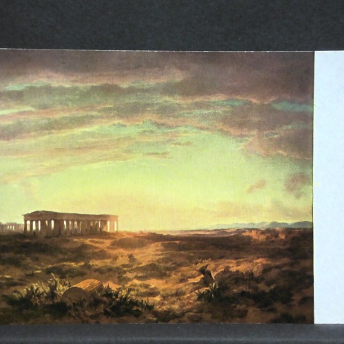 A Calame Die Tempel in Paestum Künstlerkarte Museum Leipzig 82030 jw J