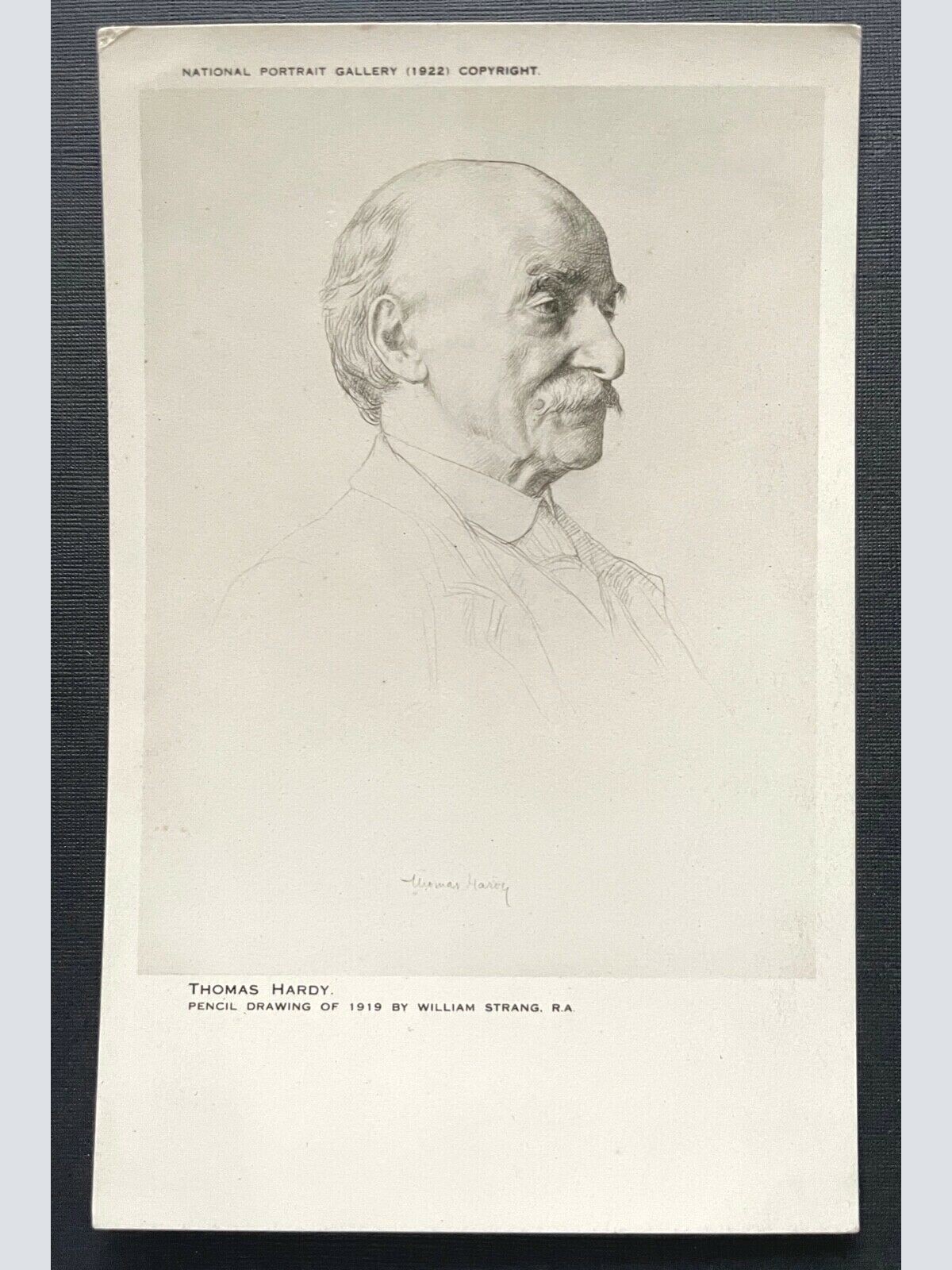 Portrait Thomas Hardy Schriftsteller Mann Bart Zeichnung W.Strang 401053 TH A