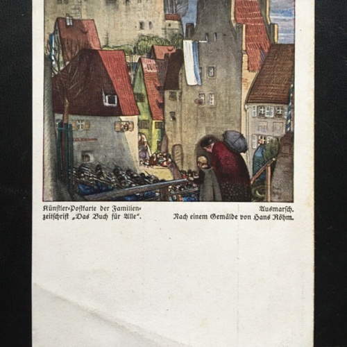 Ausmarsch (H.Röhm) - Zeitschrift “Das Buch für Alle” - Künstlerkarte 270014 TH