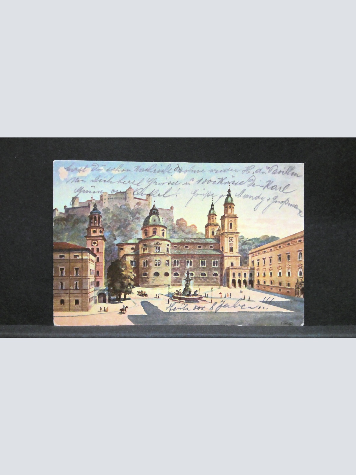 Salzburg Residenzplatz Zeichnung JW165734