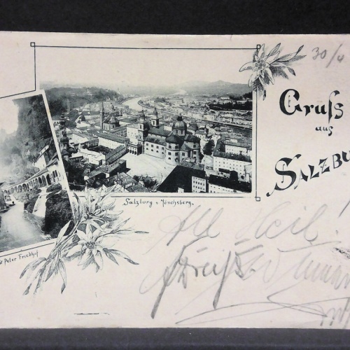 Gruss aus Salzburg Friedhof St Peter Mönchsberg JW5821