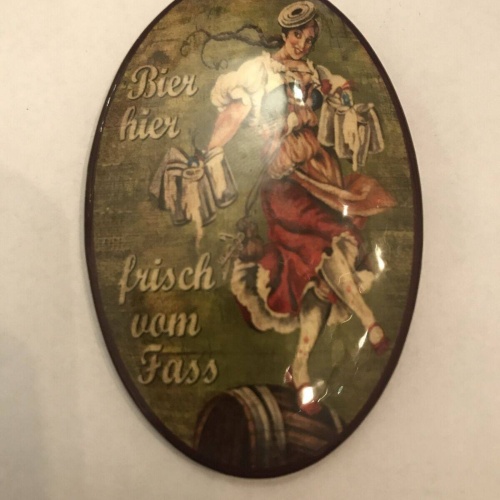 K&k nostalgie flaschenöffner magnetisch bier hier frisch vom fass 7x4,5cm