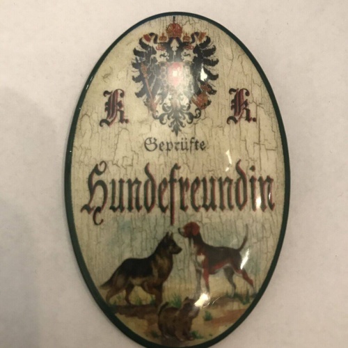 K&k nostalgie flaschenöffner magnetisch hundefreundin 7x4,5cm