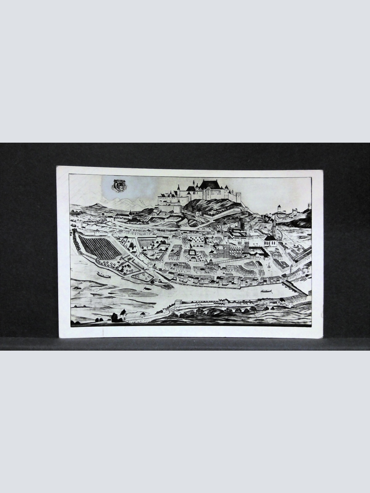 Salzburg Zeichnung Schloss Hohensalzburg JW5681