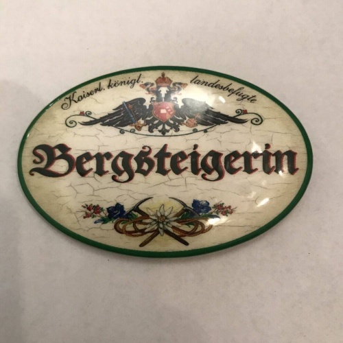 K&k nostalgie flaschenöffner magnetisch bergsteigerin 7x4,5cm