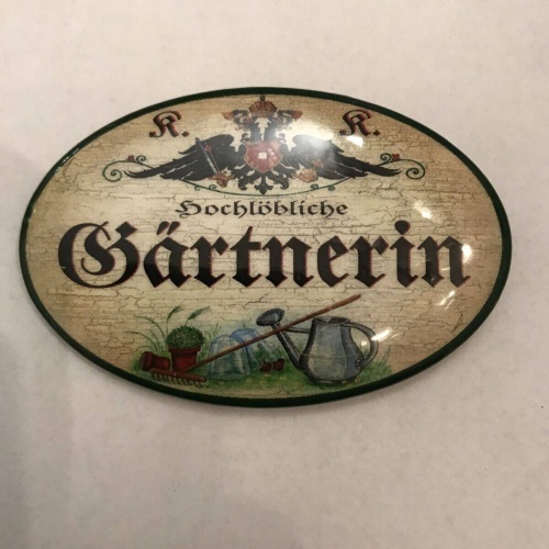 K&k nostalgie flaschenöffner magnetisch gärtnerin 7x4,5cm