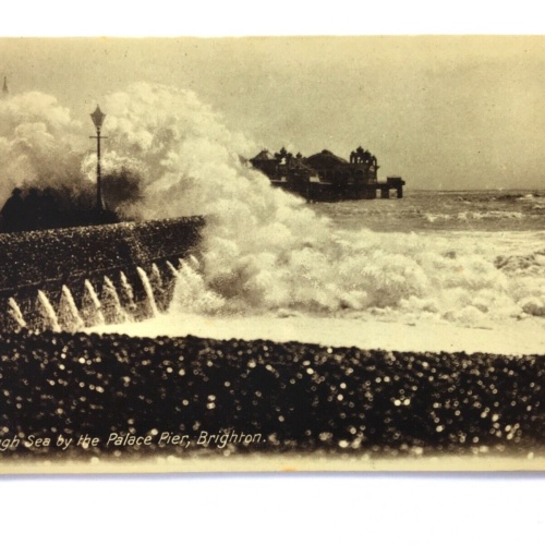 Brighton - A Rough Sea by the Palace Pier - Stürmische See - England 40235 TH