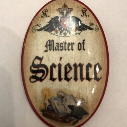 K&k nostalgie flaschenöffner magnetisch master of science 7x4,5