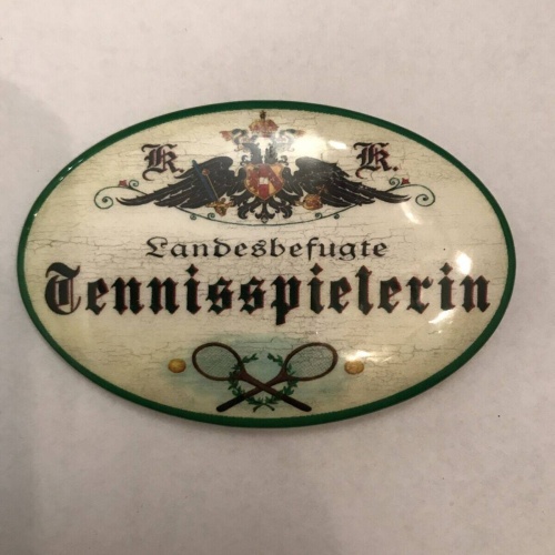 K&k nostalgie flaschenöffner magnetisch tennisspielerin 7x4,5cm