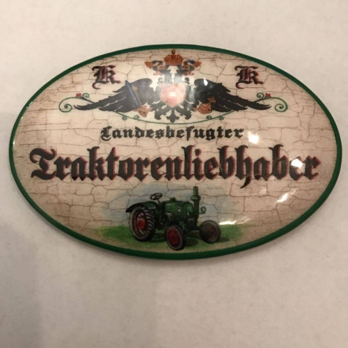 K&k nostalgie flaschenöffner magnetisch traktorenliebhaber 7x4,5cm