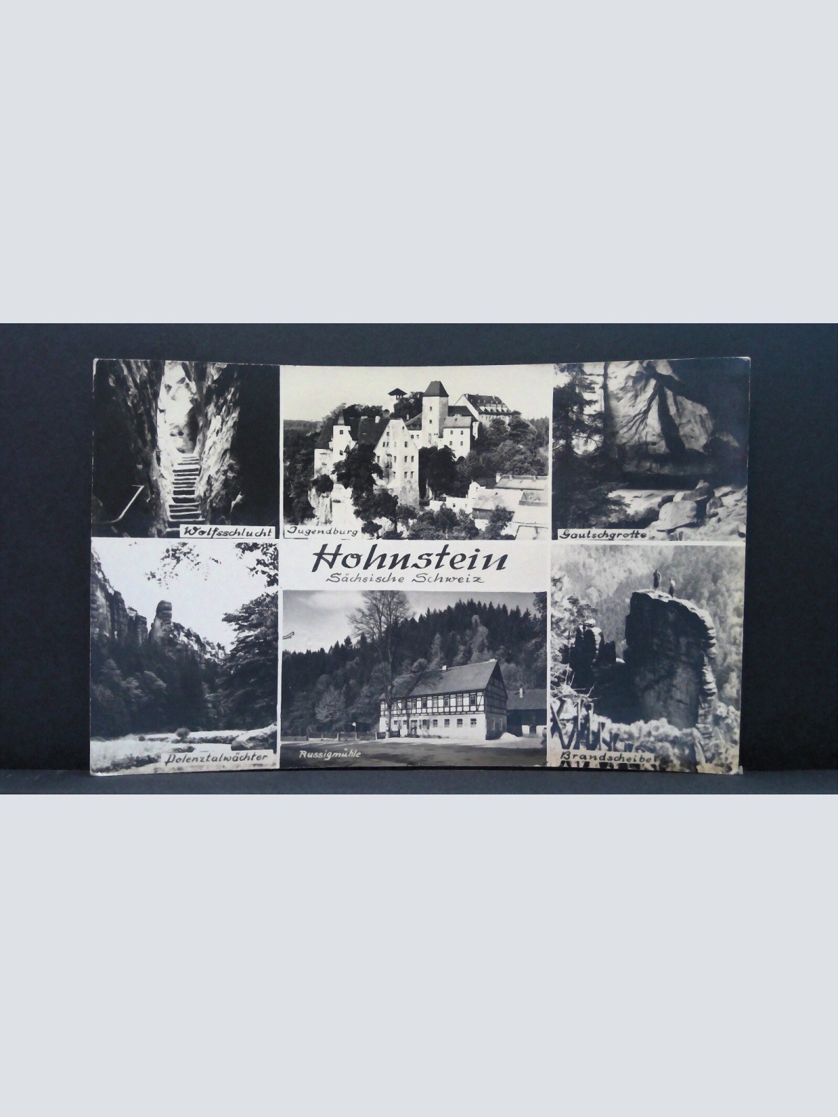 Hohstein Sächsische Schweiz Wolfsschlucht Jugendburg Brandscheibe JW 650458 C