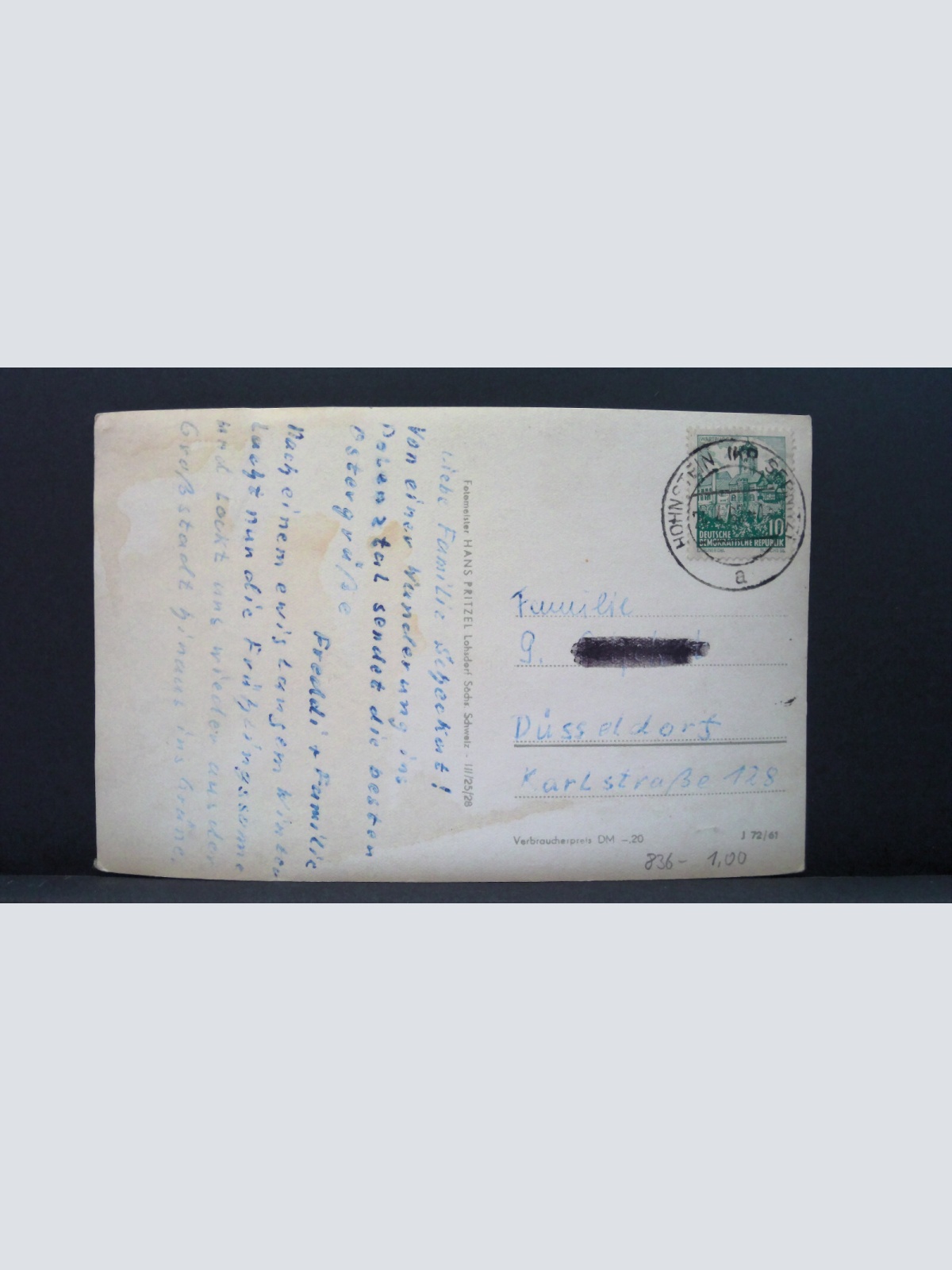 Hohstein Sächsische Schweiz Wolfsschlucht Jugendburg Brandscheibe JW 650458 C