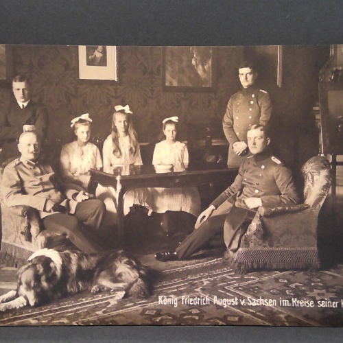 König Friedrich August von Sachsen Kreis seiner Kinder Rotes Kreuz JW 8047 C