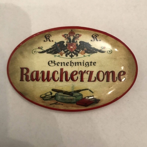 K&k nostalgie flaschenöffner magnetisch raucherzone 7x4,5cm