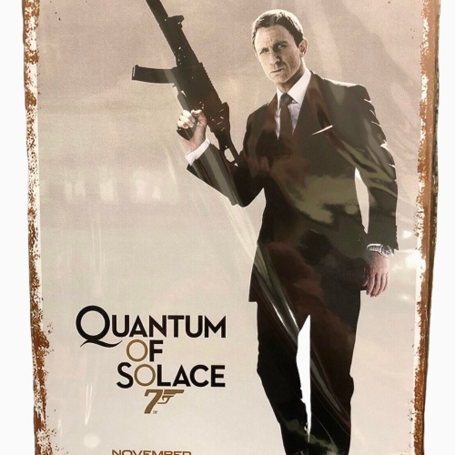 Nostalgie Vintage Retro Blechschild "007 Quantum of Solace" 30x20    900201