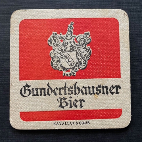 Bierdeckel Gundertshausner Bier Brauerei Flamingo Fruchtsaft Gundertshausen