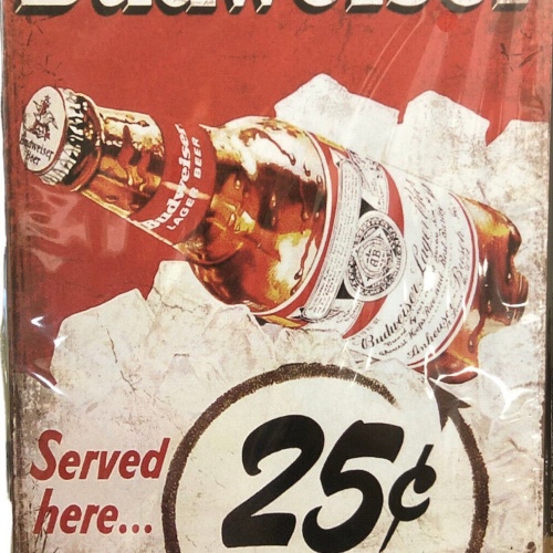 Nostalgie Vintage Retro Blechschild "Budweiser" 30x20    900203