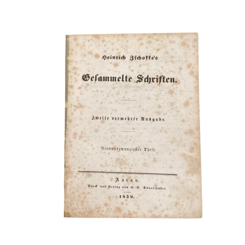 4241 Heinrich Bschoffe GESAMMELTE SCHRIFTEN: NEUNUNDZWANZIGSTER THEIL HC