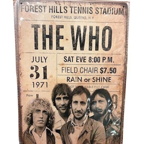 Nostalgie Retro Blechschild "The WHO" 30x20     000AM