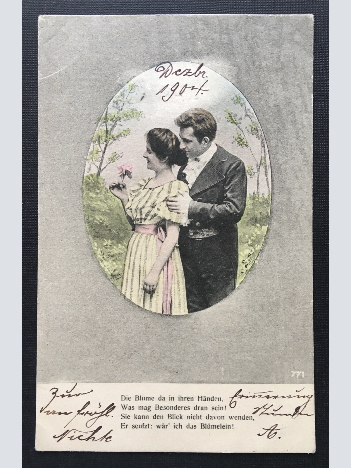 Wär ich das Blümelein Mann Frau Paar Blume Umarmung 400867 TH A