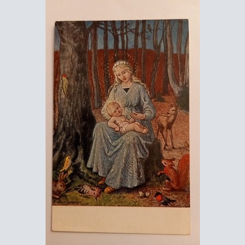 Künstlerkarte  Karte Heilige mit Kind 500058A gr D