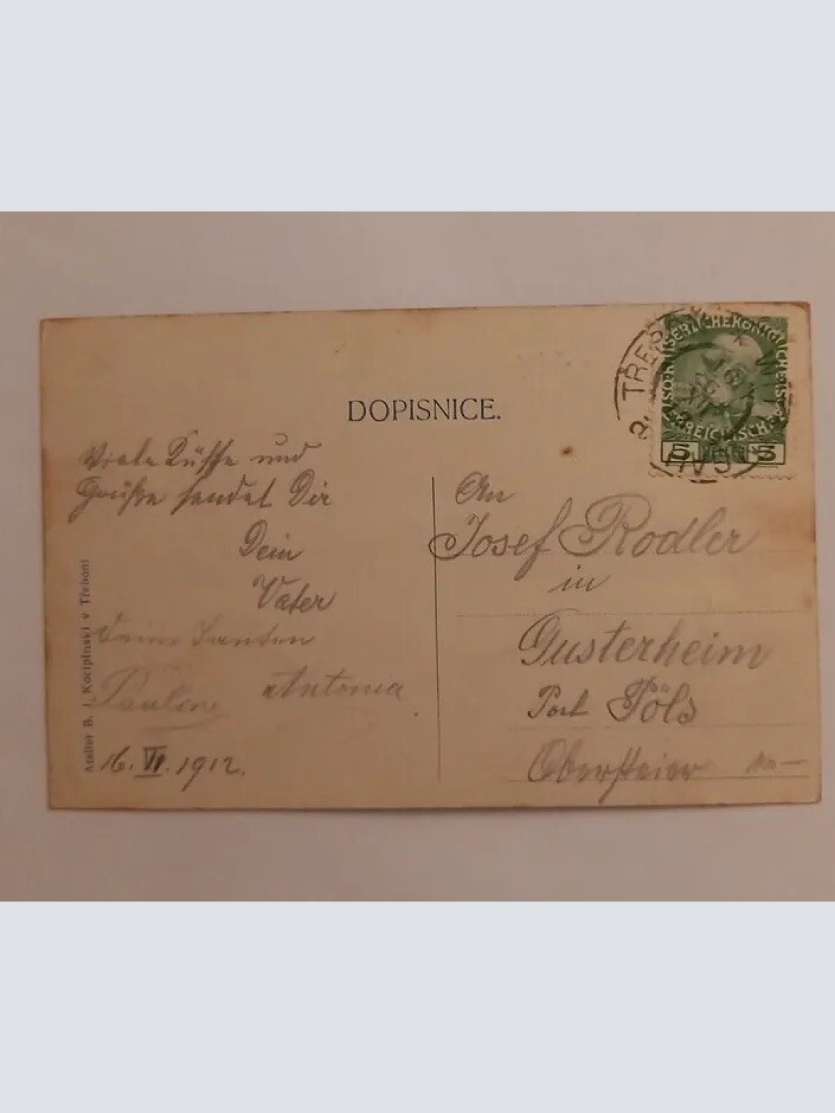 Trebon Rybolov Sveta Fischer in Uniform Wittingau 600590A gr D