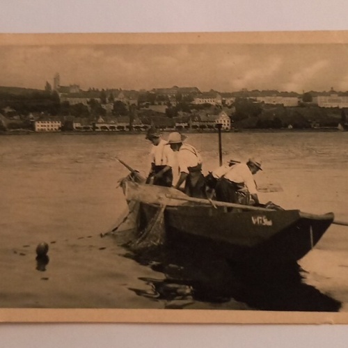 Meersburg am Bodensee 4 Fischer am Boot 600592A gr D