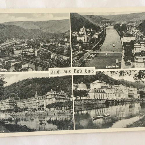 AK, Grußkarte, Rheinland Pfalz, Bad Ems, Kurviertel (110328 BW)