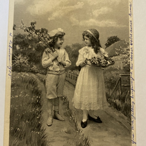 Kinder Blumen  um 1907  84017 F