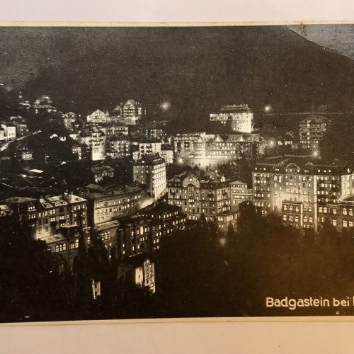 AK, Bad Gastein, Nacht, Österreich (110270 BW)