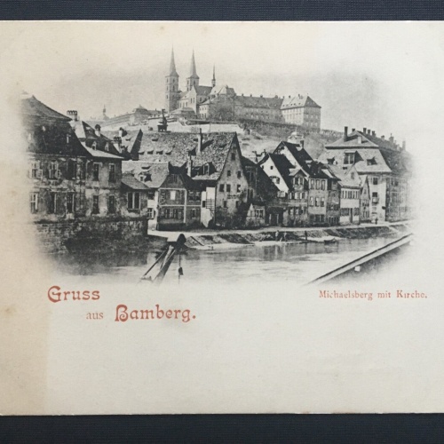 Gruss aus Bamberg - Michaelsberg mit Kirche - Bayern Deutschland 400410