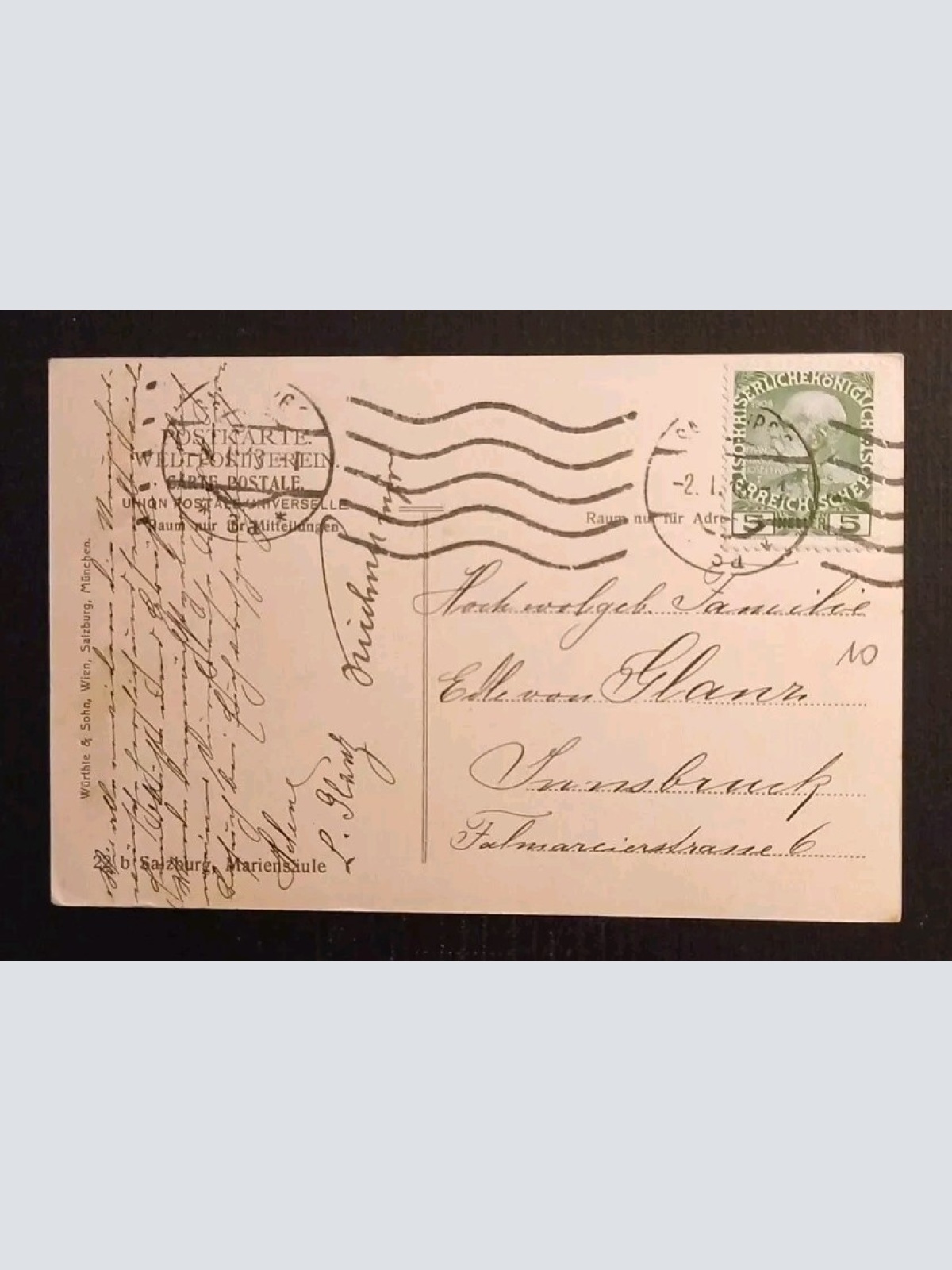 Salzburg Mariensäule 600653A gr K