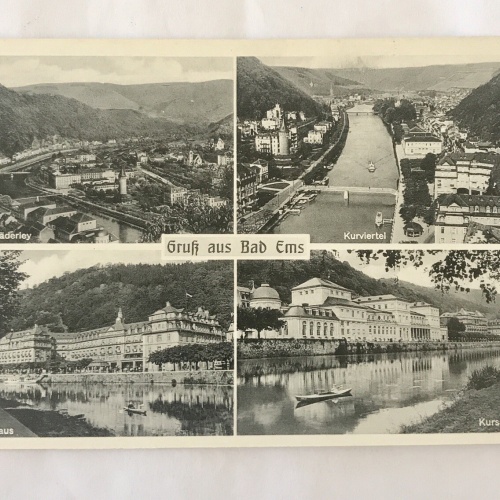 AK, Grußkarte, Rheinland Pfalz, Bad Ems Kurviertel (110317 BW)