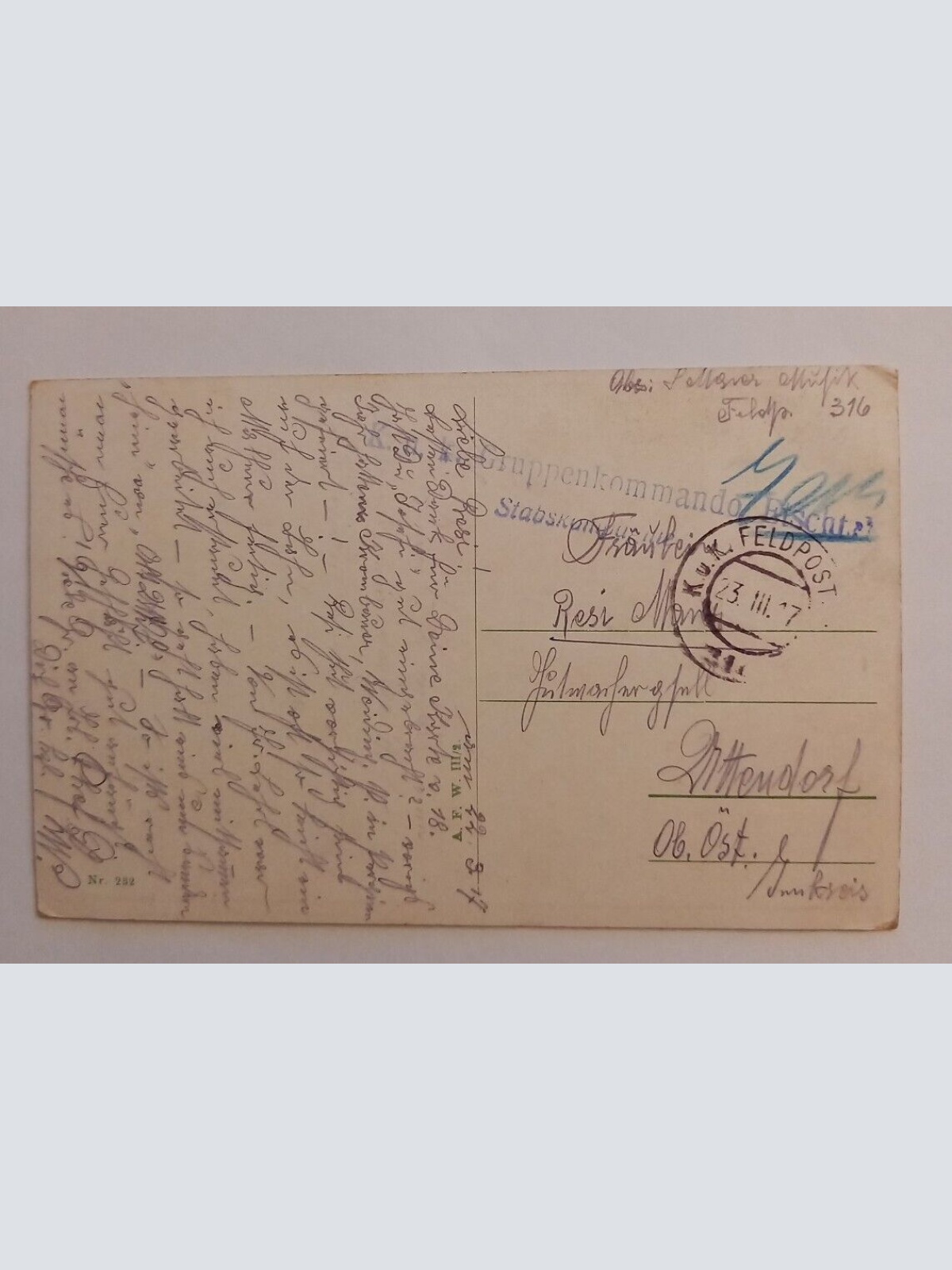 Römische Idylle - Mädchen - Künstlerkarte 500083A gr D