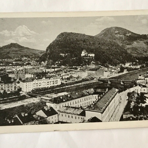 AK, Salzburg, Imberg, Gaisberg, Salzach, Stadtansicht (110283 BW)