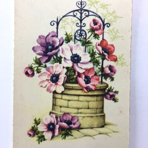 Mohnblumen - Blumenstrauß Blumenstock - Künstlerkarte 110080 TH