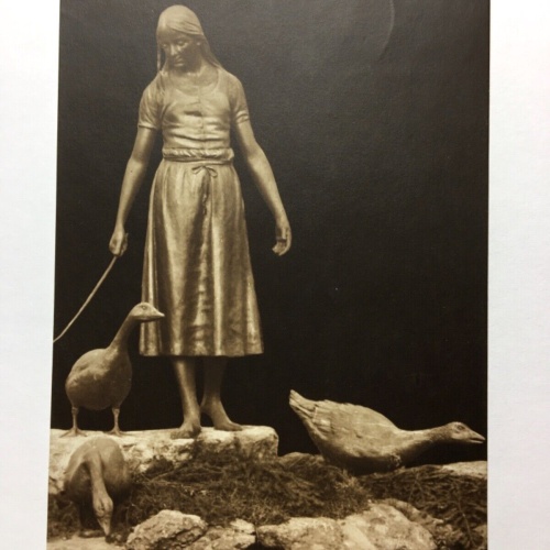 Gänseliesel (v.Uechtritz) - Frau mit Gänse - Künstlerkarte 110070 TH