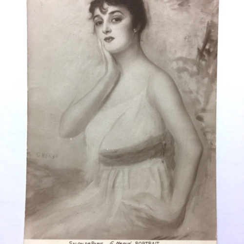 Portrait (G.Herve) - Salon de Paris - Bild einer Frau - Künstlerkarte 110067 TH