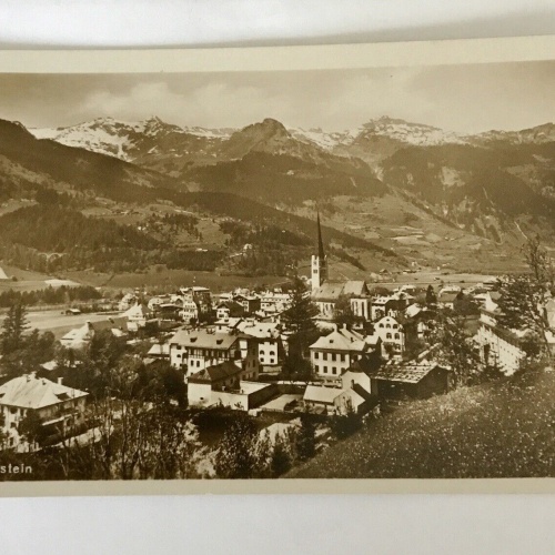 AK, Salzburg, Hofgastein, Dorf, Kirchturm, Gebirge (110255 BW)