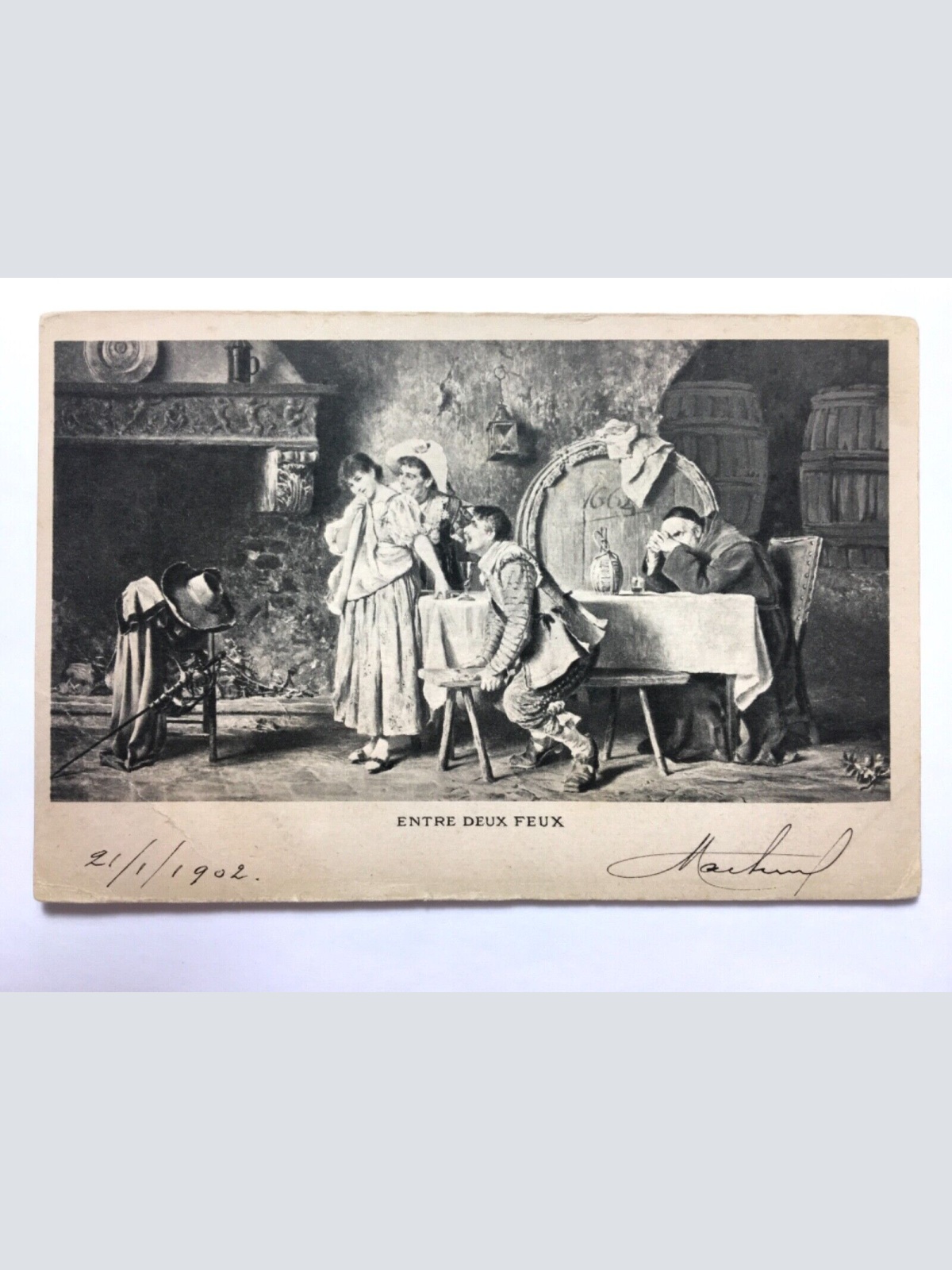 Entre Deux Feux - Zwischen zwei Feuern - Künstlerkarte 110077 TH