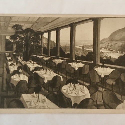 AK, Schloss Hotel Heidelberg, Restaurant mit Aussicht (200009 BW)