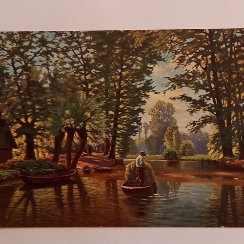 Im Spreewald Fischer im Boot Brandenburg 600628A gr D