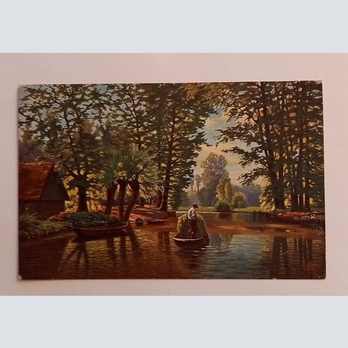 Im Spreewald Fischer im Boot Brandenburg 600628A gr D