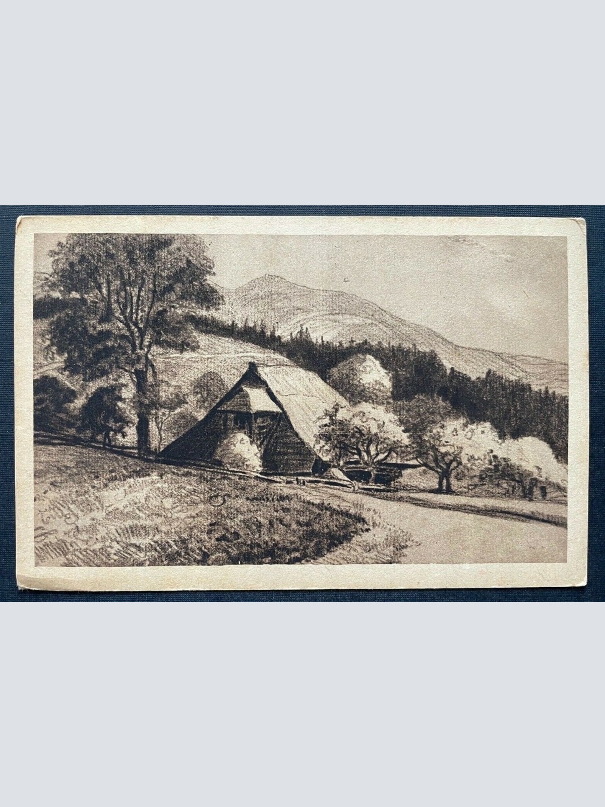 Malerei Alter Bauernhof im Schwarzwald H.Stuecklin Haus Landschaft BW 410772 TH