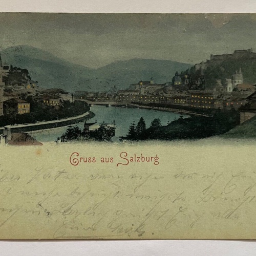 Gruss Aus Salzburg Stadt Ansicht Salzach Fluss Festung Österreich 79170 K TH