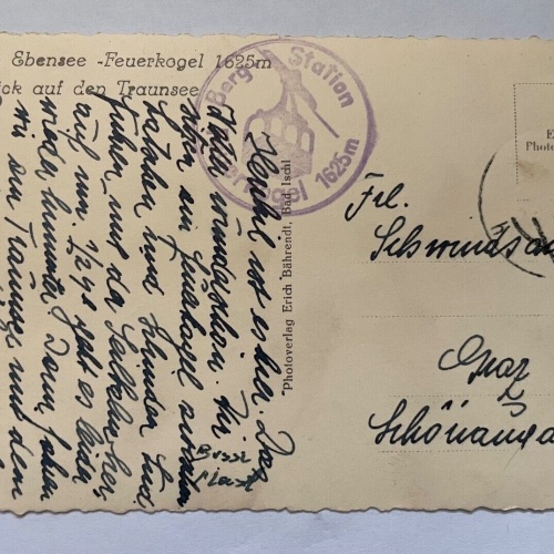 Seilbahn Ebensee Feuerkogel 1625m 1941 Blick Traunsee Oberösterreich 8442 K TH