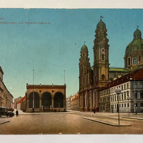 München Feldherrnhalle & Theatiner-Hofkirche Stadt Bayern Deutschland 8478 K TH