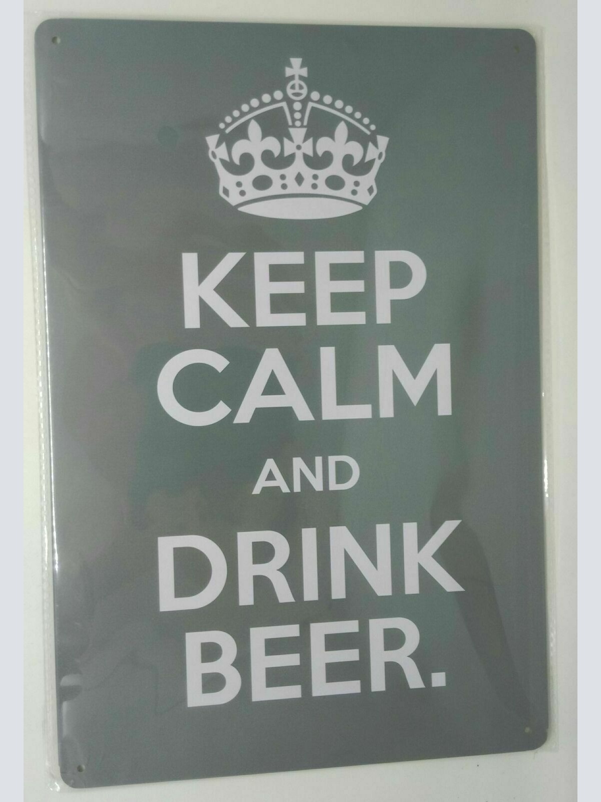 Retro Blechschild Bier "keep calm and drink beer", 30x20 50049