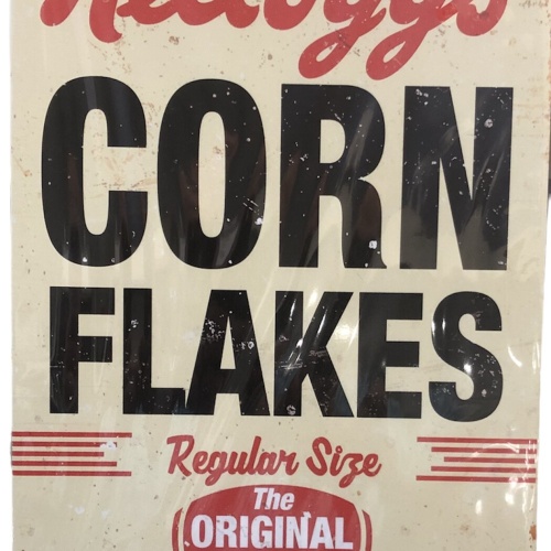Nostalgie Vintage Retro Blechschild "Kelloggs Korn Flakes" 30x20    900212