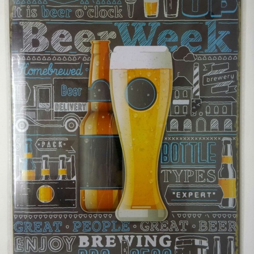 Nostalgie Retro Blechschild Bier beer week homebrewed brewery 30x20 50053